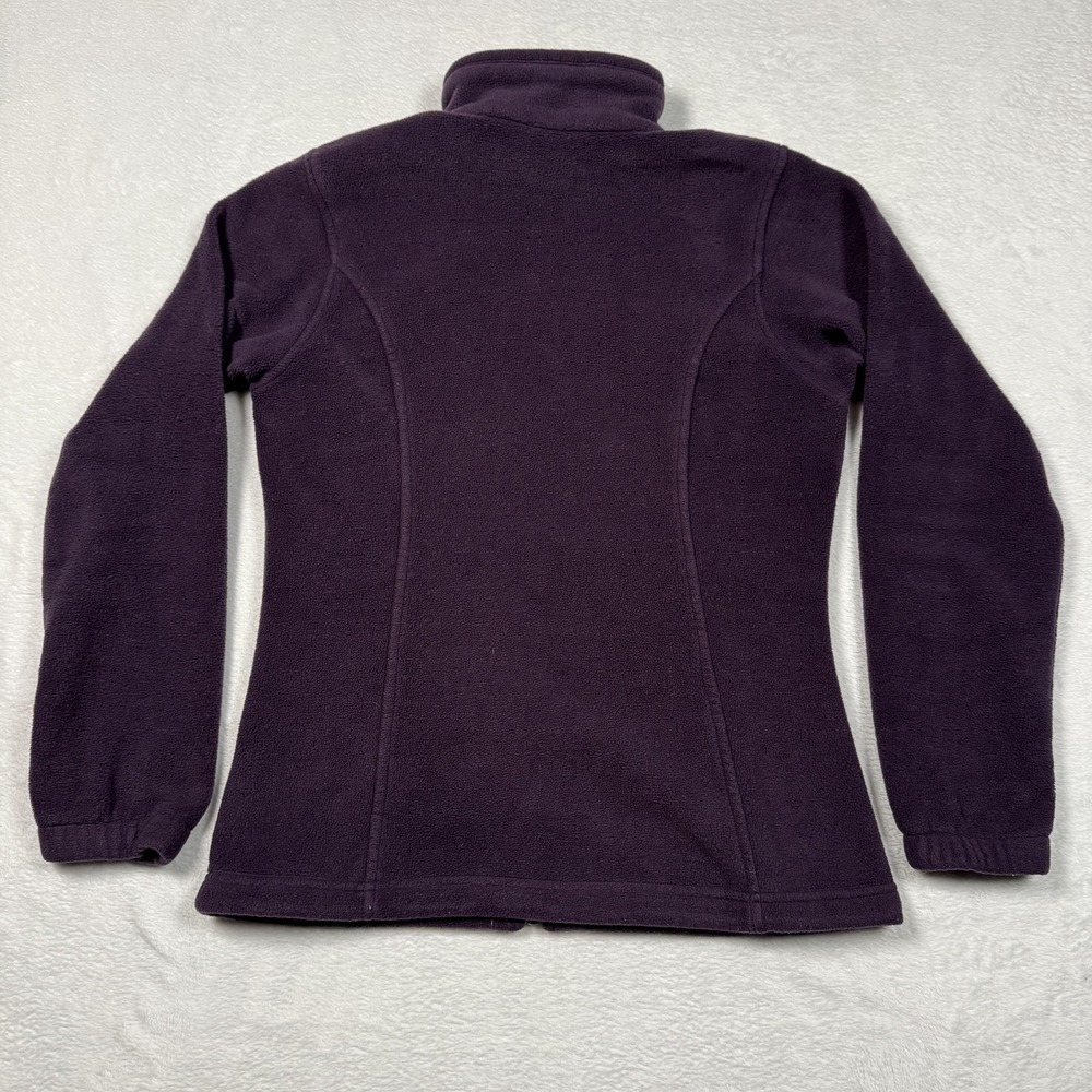 Columbia Jacket Womens Small Purple Fleece Full Zip Stand Collar Pockets Hiking - Picture 7 of 11